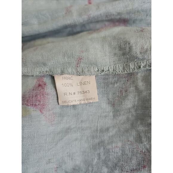 Bellambra ~Woman Size S~ Blue Linen Sleeveless Ties in back V-Neck Dress. - Picture 4 of 9